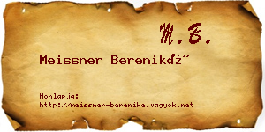 Meissner Bereniké névjegykártya